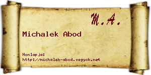 Michalek Abod névjegykártya